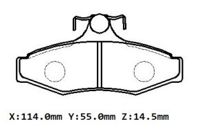 Daewoo Musso- 98/02; Arka Fren Balatası (disk) (114x56x14,5) (daıwa) - 43413-05000