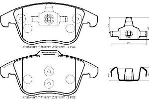 Volvo S60- 10/13; Ön Fren Balatası (disk) T3/t4/t5/t6 (156.4x72x19/155,2x66,7x20)(bramax) - 1566232