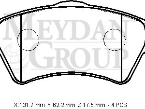 Landrover Dıscovery- 90/98; Ön Fren Balatası (10lu)(disk) (131,7x62,2x17,5) (fmk) - SFP000020